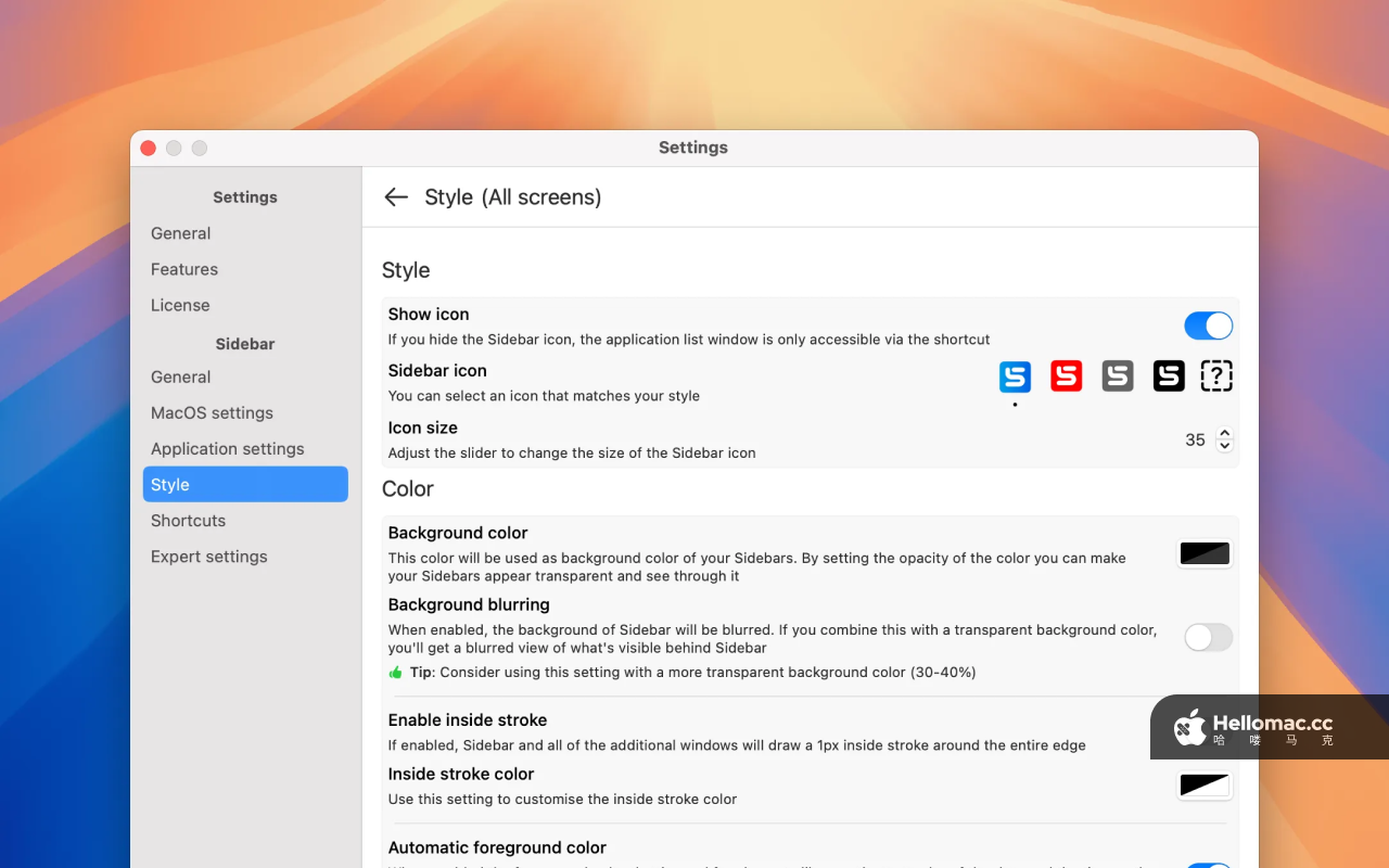 Sidebar v1.8.13