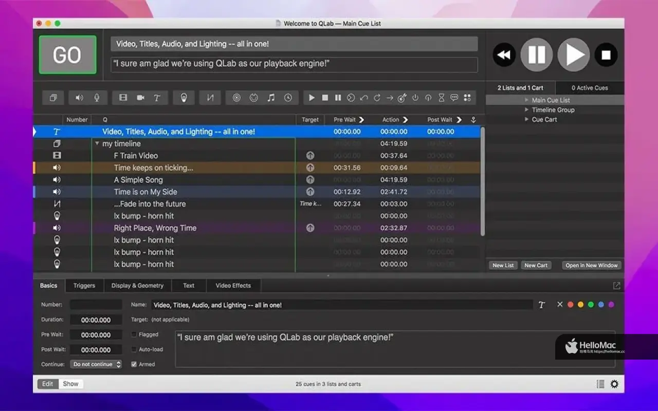 QLab Pro v5.5.5