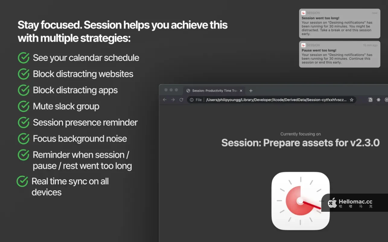 Session Pomodoro Focus Timer v2.13.15 MAS