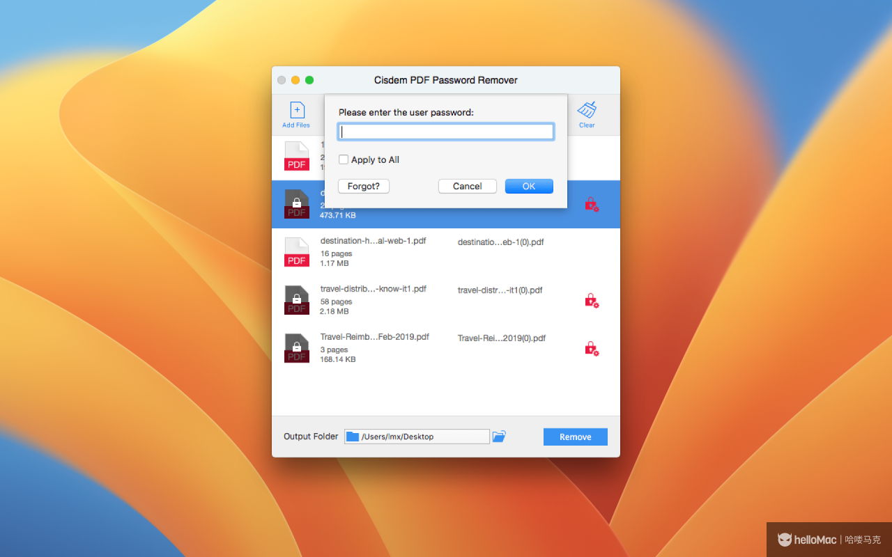 Cisdem PDF Password Remover v5.3.0