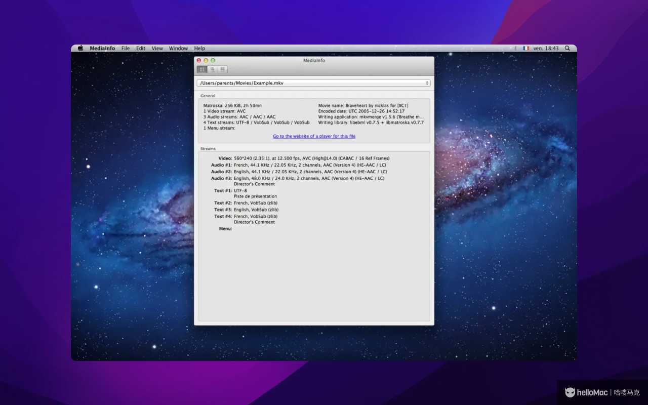 MediaInfo v25.07 MAS