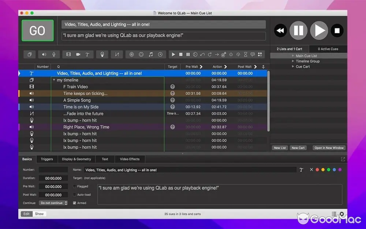 QLab Pro v5.5.6