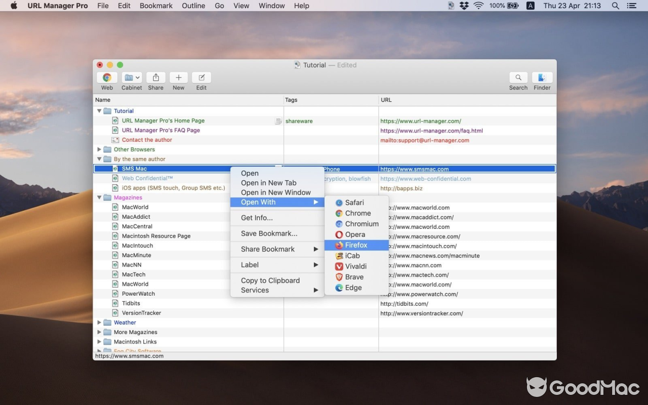 URL Manager Pro v6.4.6