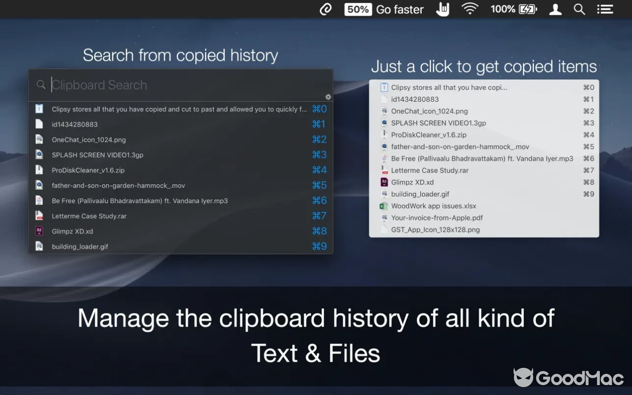 Clipsy – Clipboard Manager v2.2 MAS