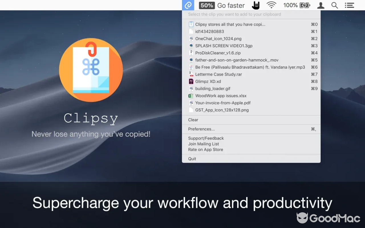 Clipsy – Clipboard Manager v2.2 MAS