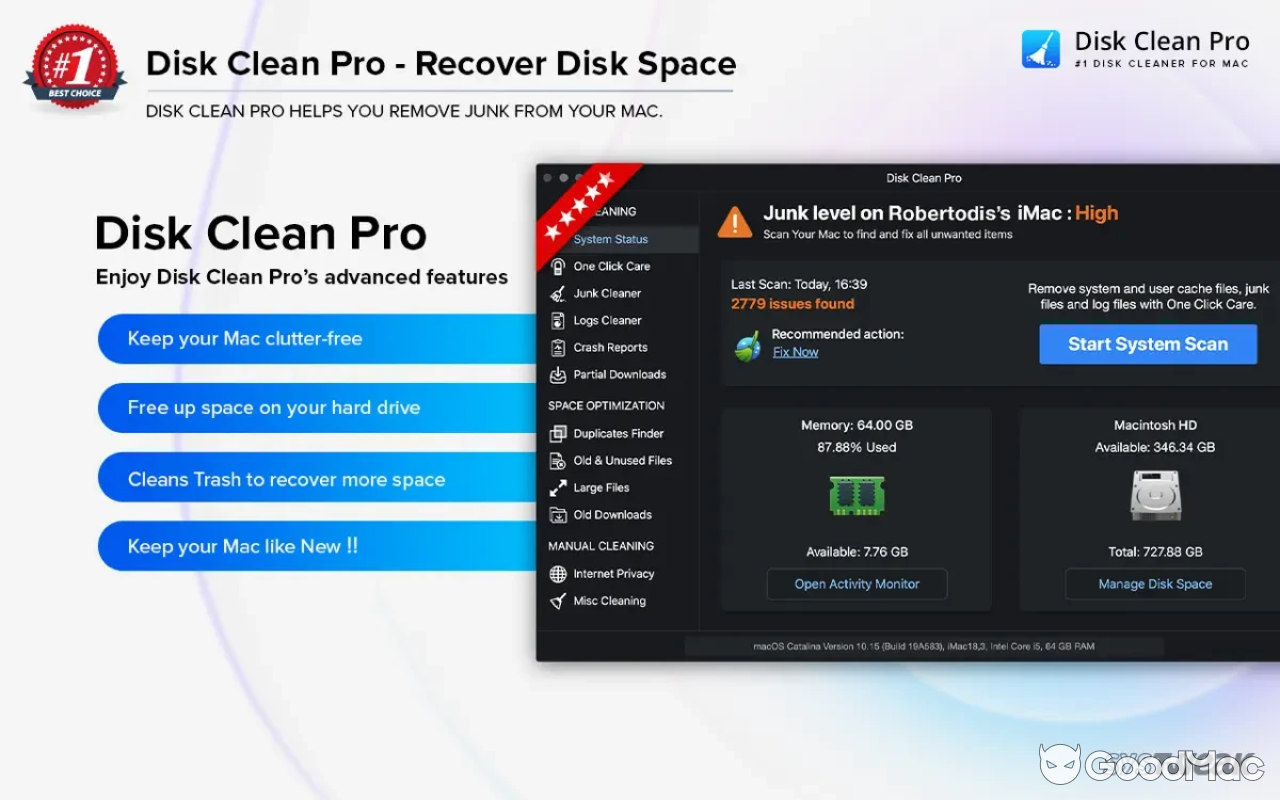 Disk Clean Pro v6.4 MAS