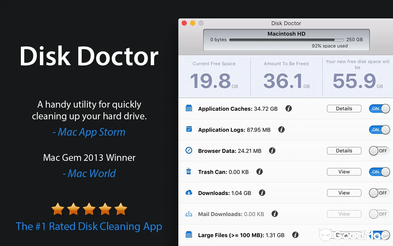 Disk Doctor: System Cleaner v4.6 MAS 截图