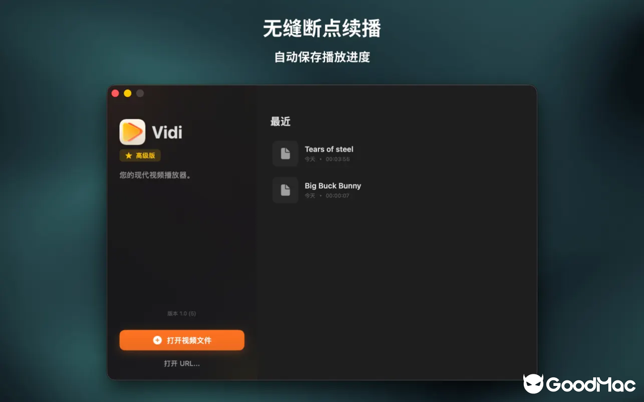 Vidi：万能4k视频播放器 v1.0.5