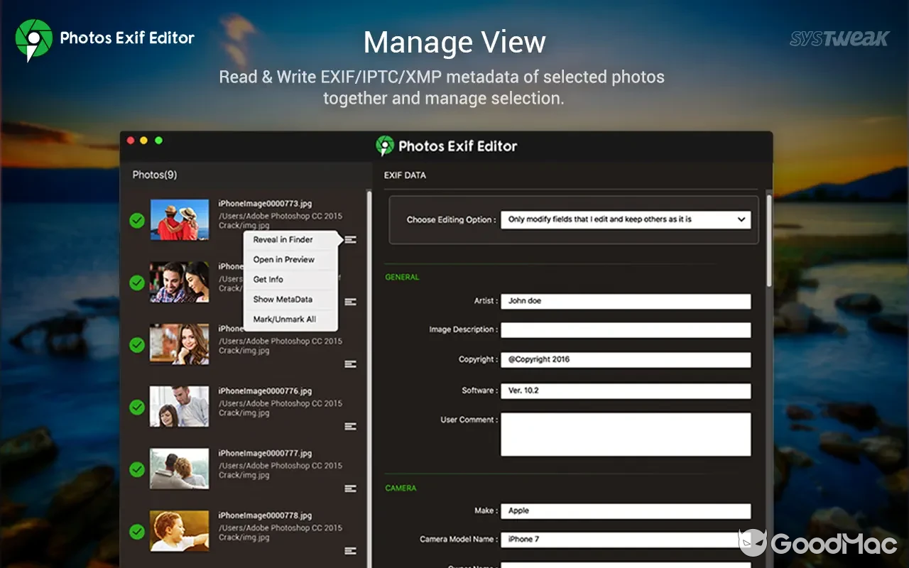 Photos Exif Editor v5.0 MAS