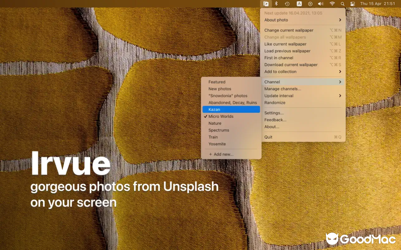 Irvue - Desktop wallpapers v2026.1 MAS 截图