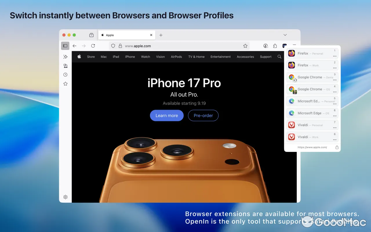 OpenIn - Advanced Link Handler v4.0.8 MAS