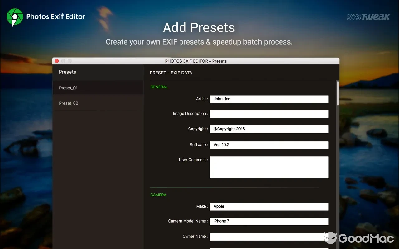 Photos Exif Editor v5.0 MAS