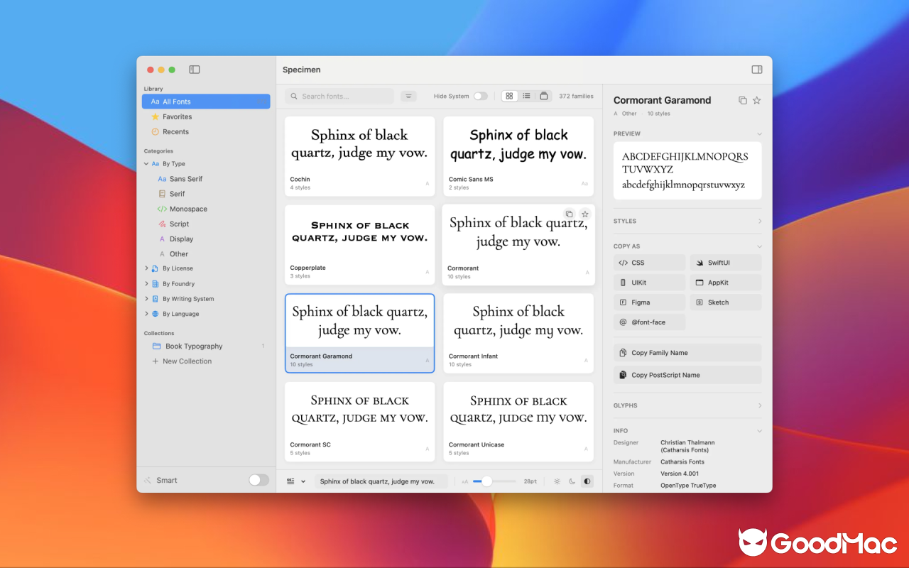 Specimen v1.0.5 截图