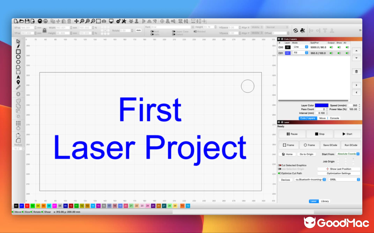 LightBurn v2.0 截图