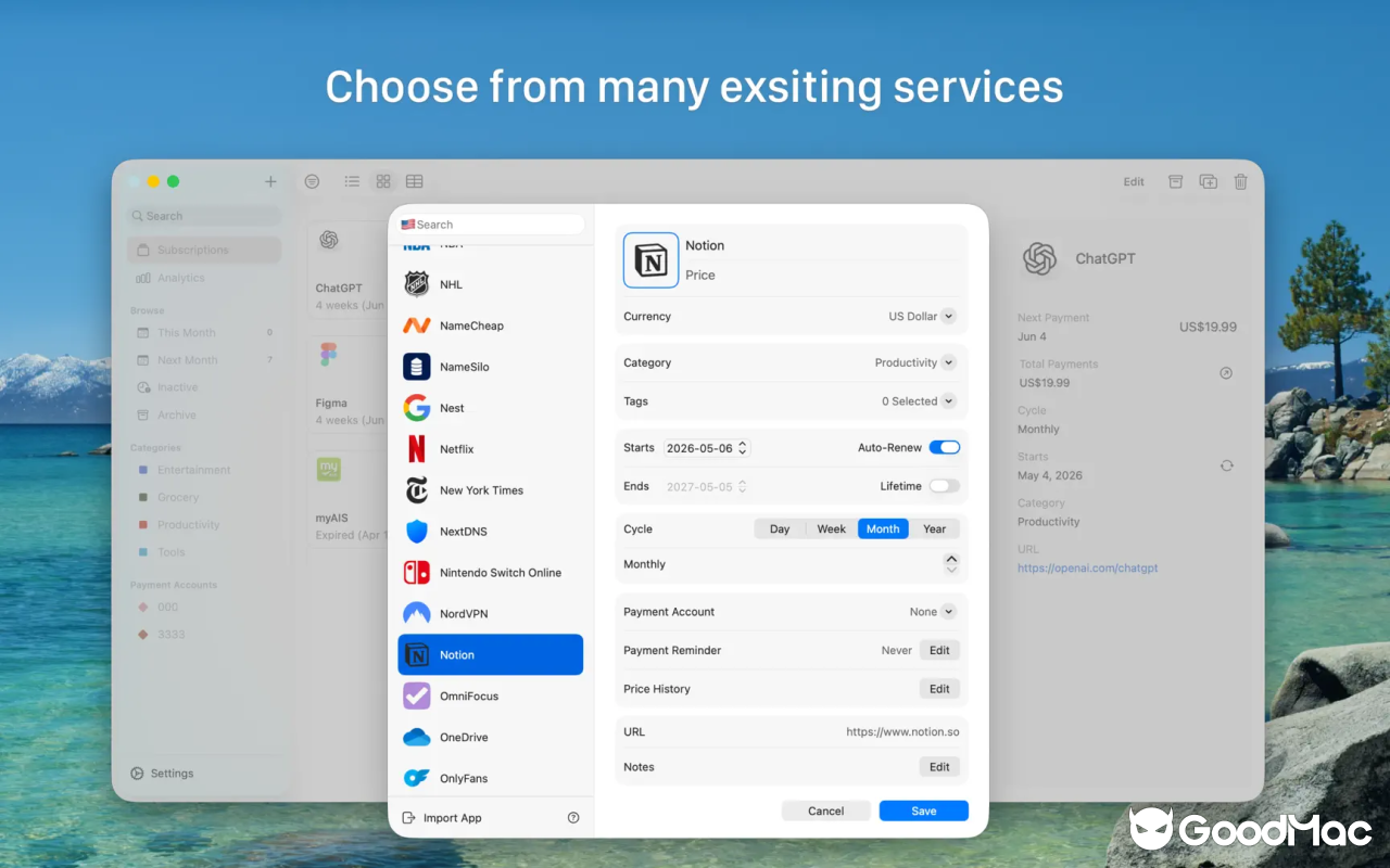 Subscriptions - 订阅通 v2.991 截图