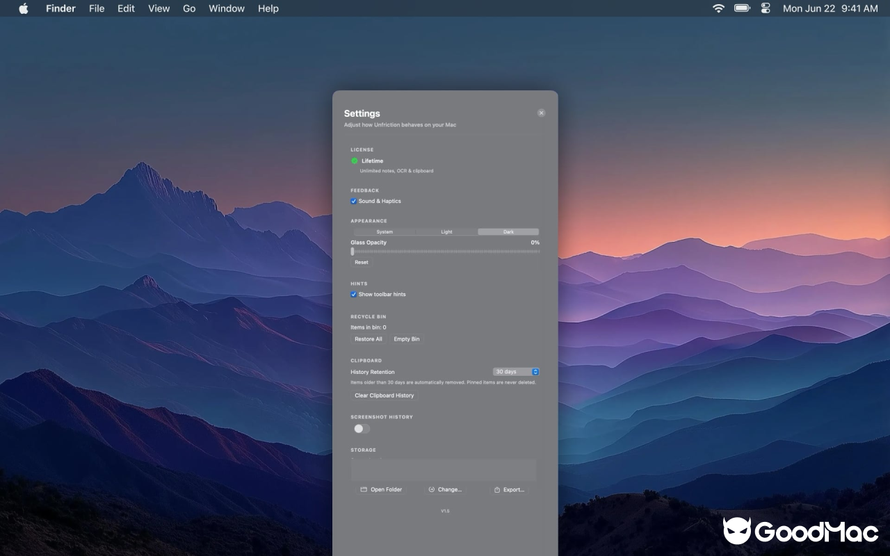 Unfriction v1.5 截图