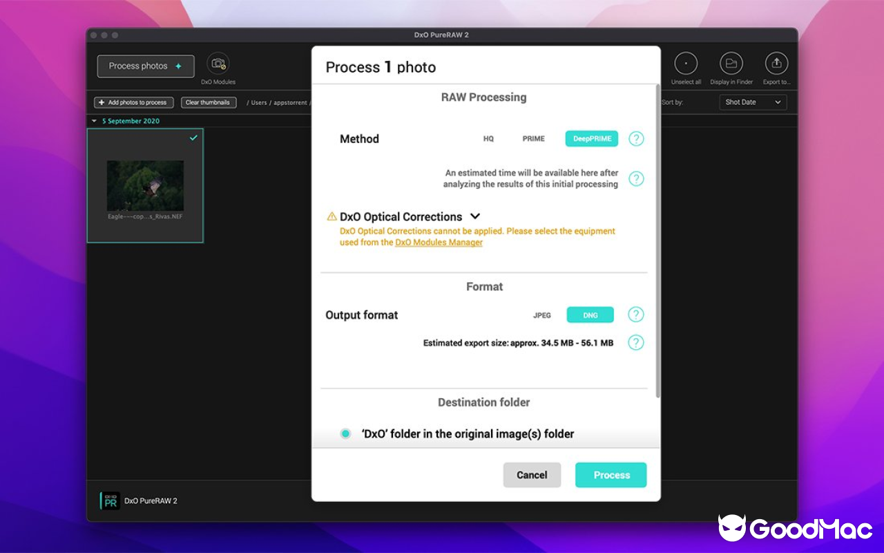 DxO PureRAW v6.0.0 截图