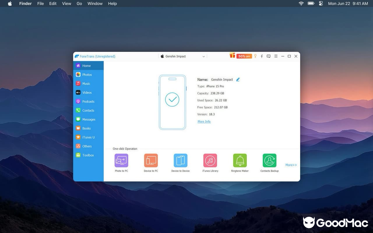 Aiseesoft Mac FoneTrans v9.3.16 截图