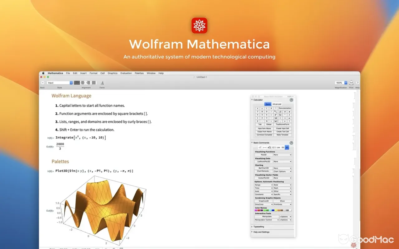Wolfram Mathematica 15.0 截图