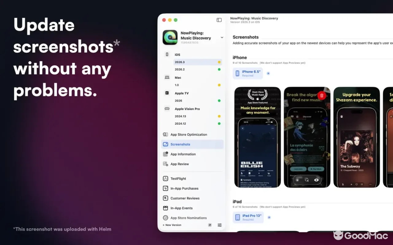 Helm for App Store Connect 2.3.9 截图