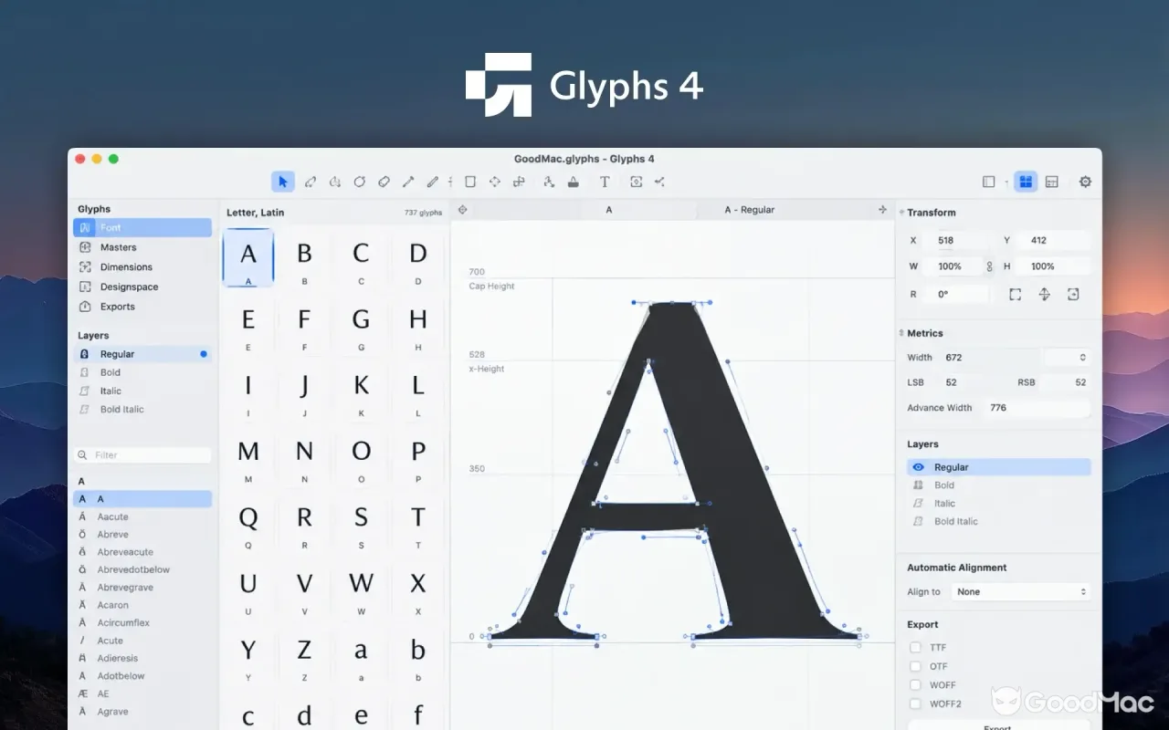 Glyphs 4.2 4200 截图