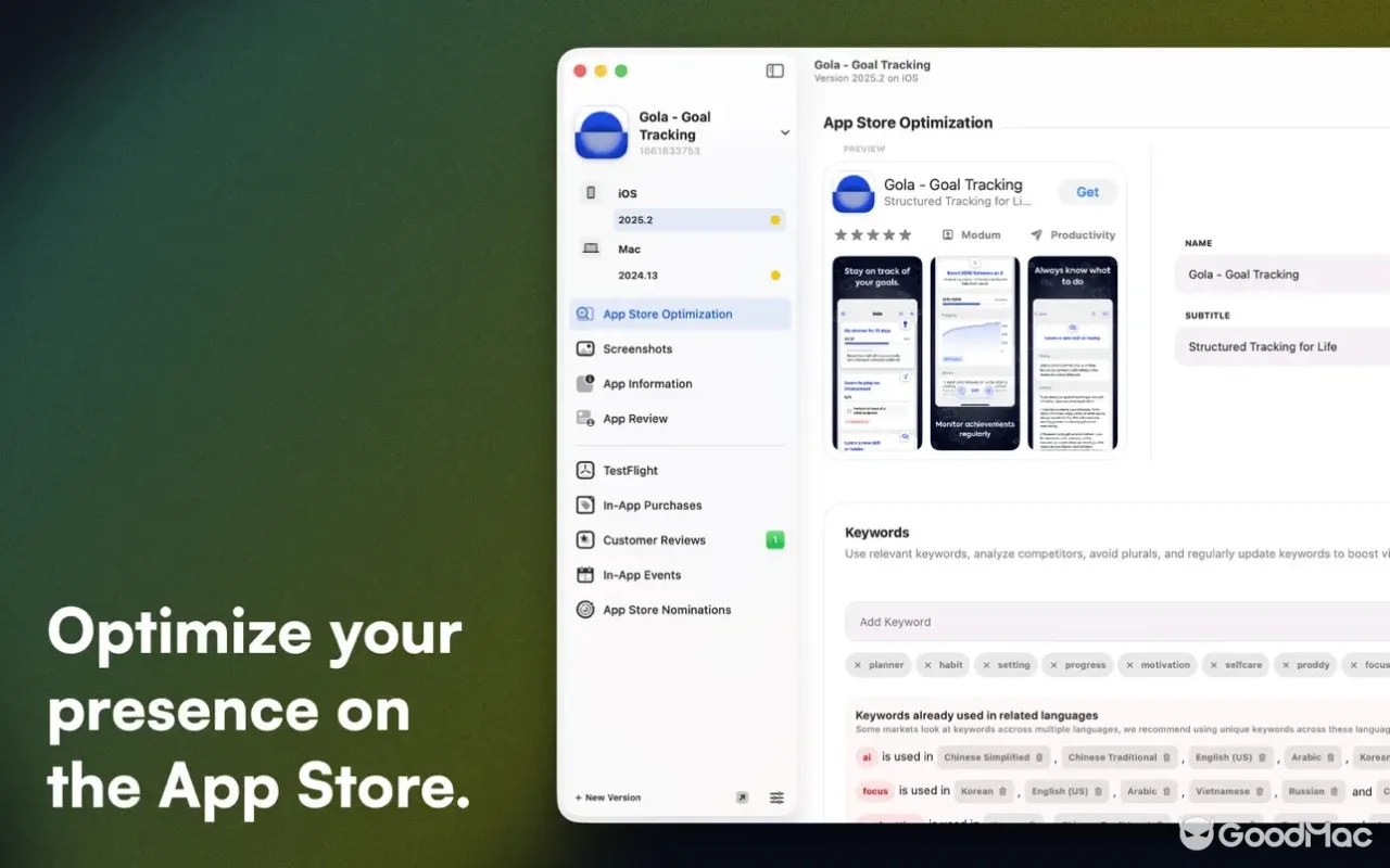 Helm for App Store Connect 2.3.9 截图