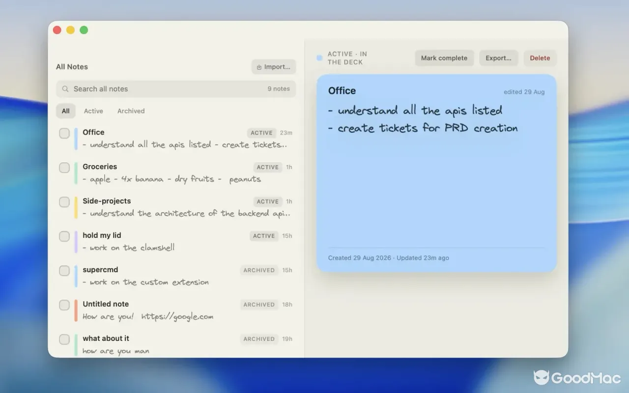 HoldMyNotes 1.2.0 截图
