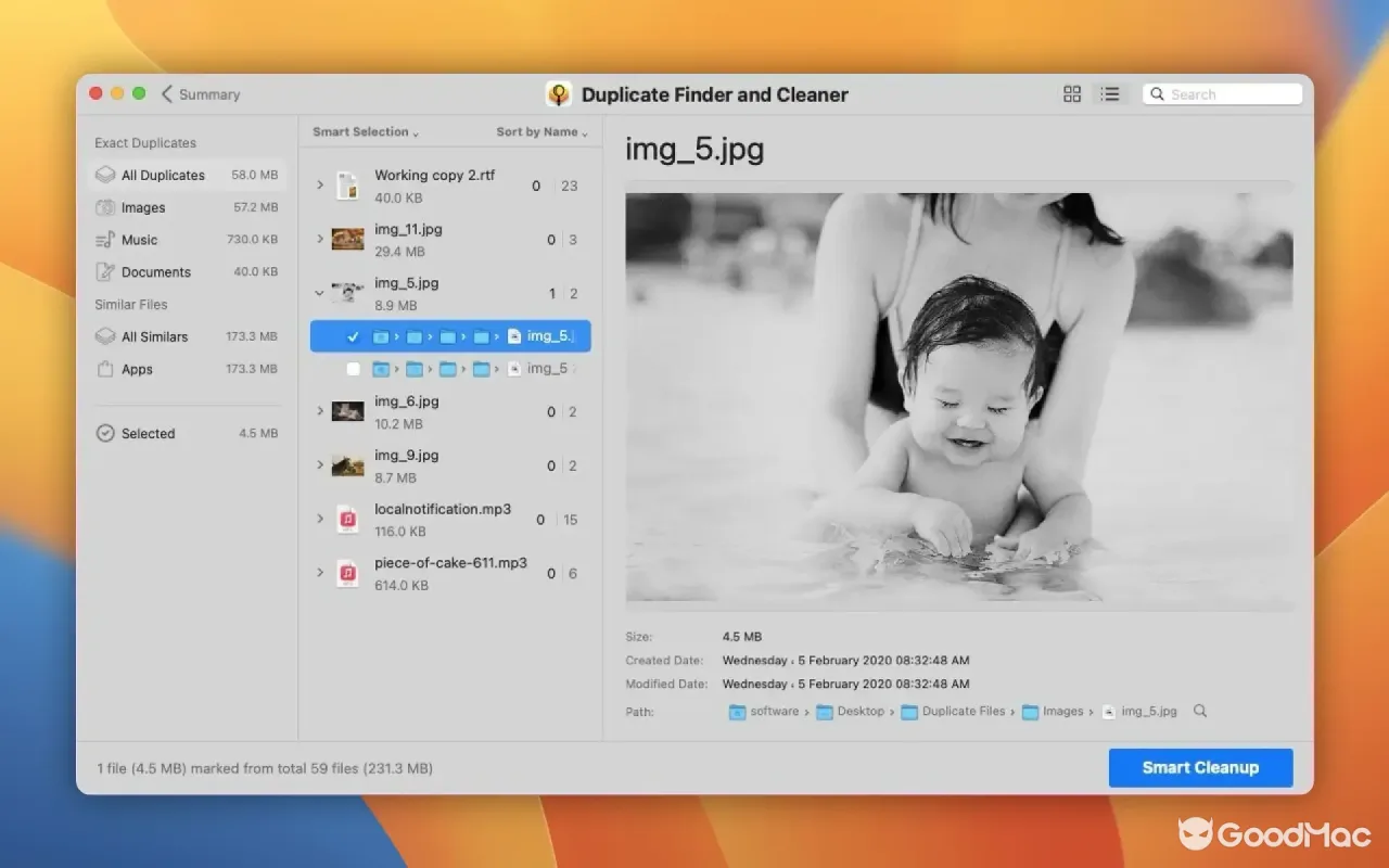 Duplicate Finder and Cleaner 1.2 截图
