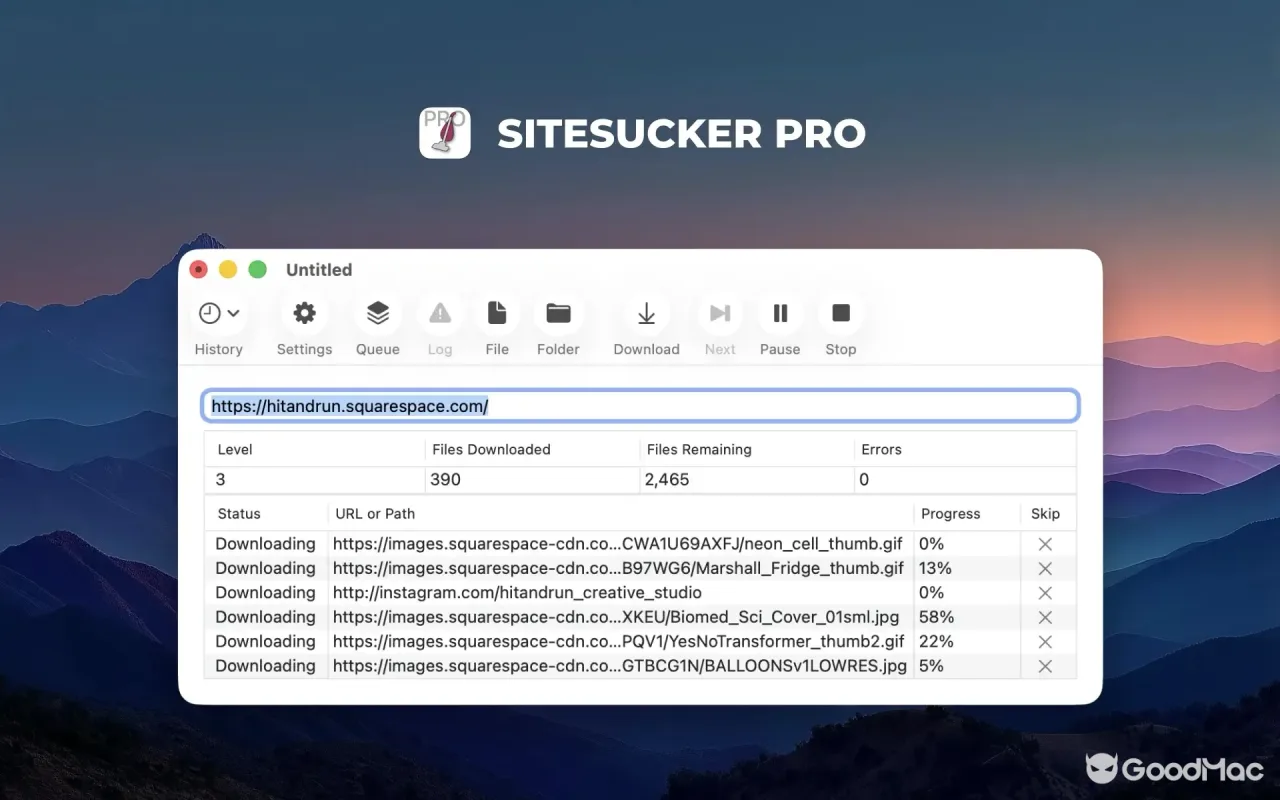 SiteSucker Pro 6.2.2 截图