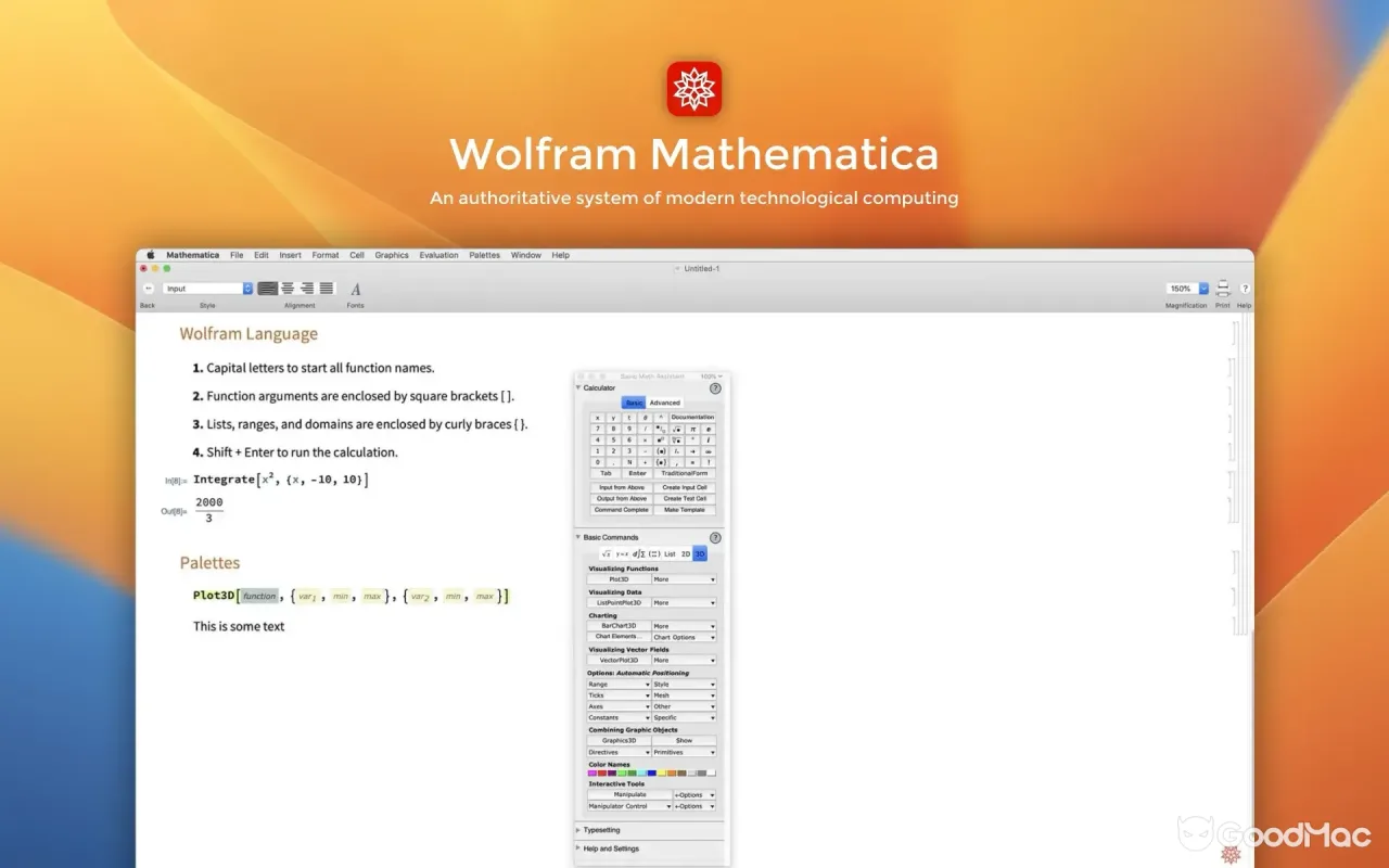 Wolfram Mathematica 15.0 截图