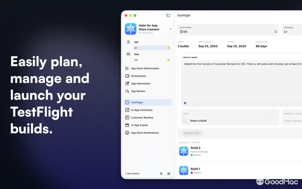 Helm for App Store Connect 2.3.9 截图