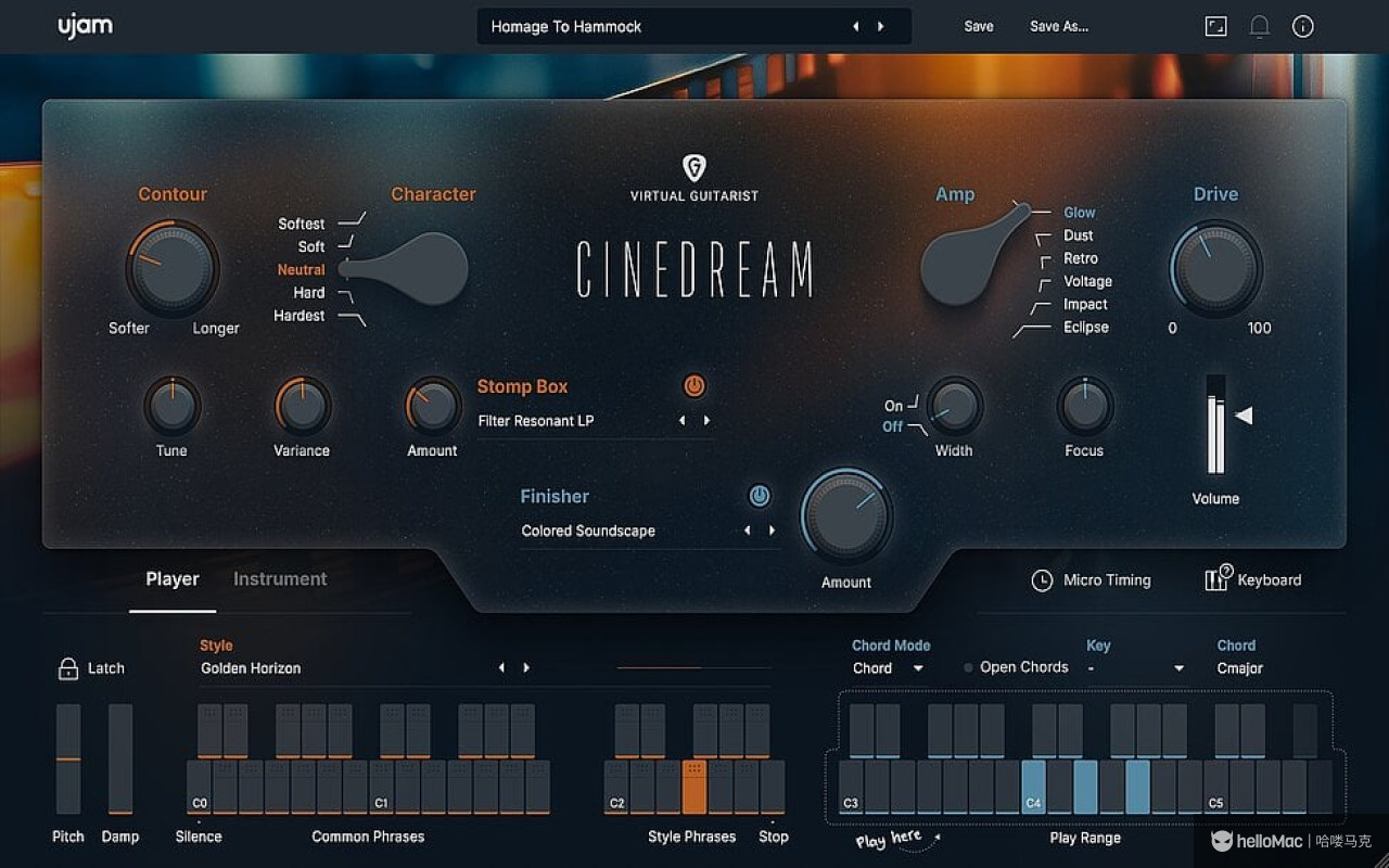 uJAM Virtual Guitarist CINEDREAM v1.0.0